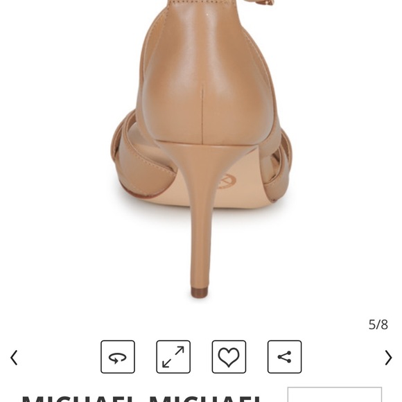 BNIB Michael Kors Kinsley sandal Nude patent faux leather Size 8 - Picture 5 of 6